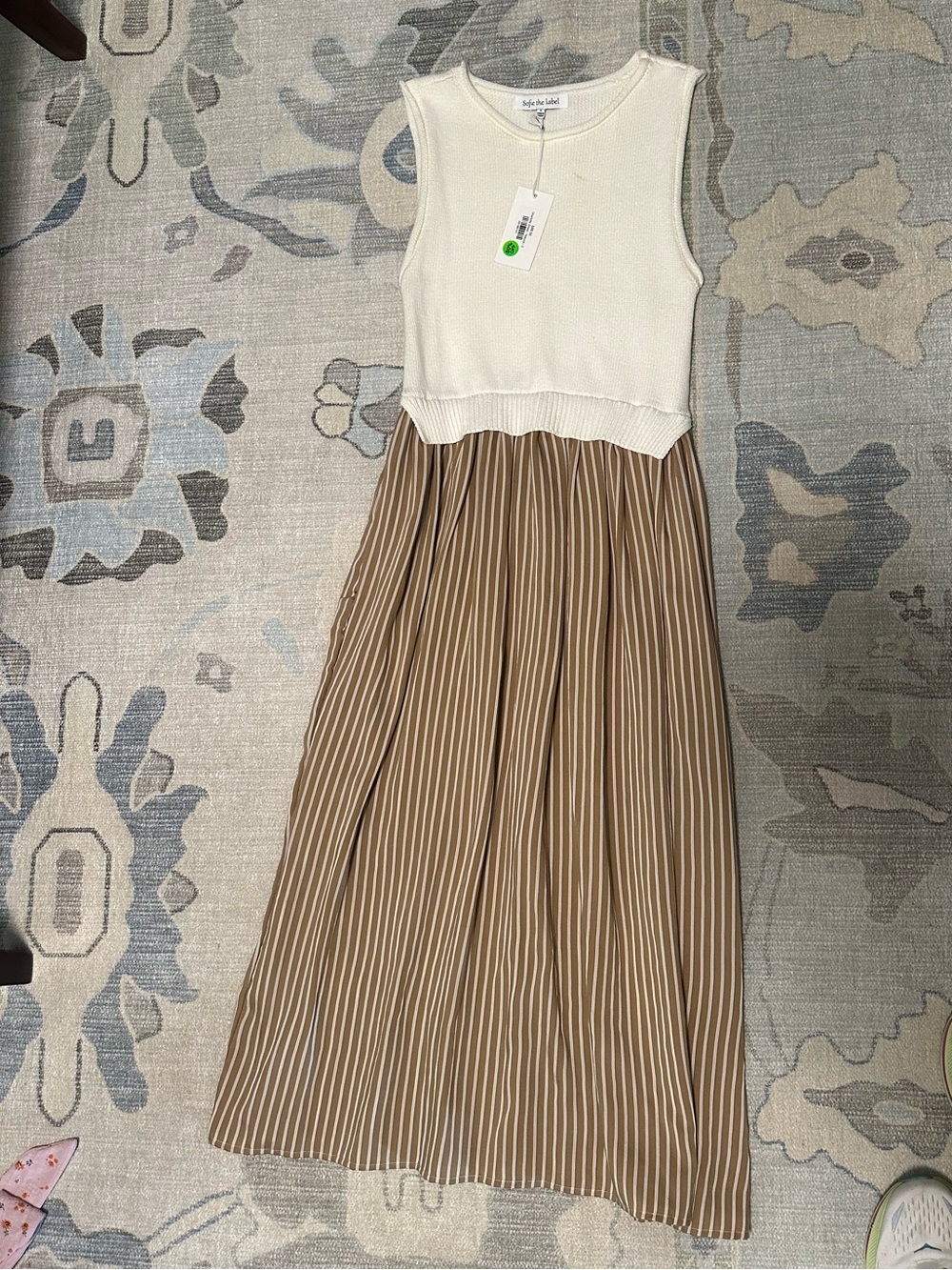 NWT Sleeveless Knit-Top Midi Dress